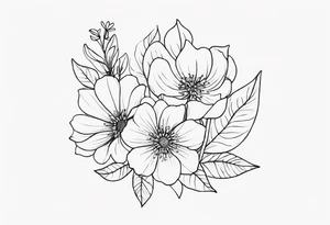 Delicate flowers that symbolise strength, growth and healing tattoo idea