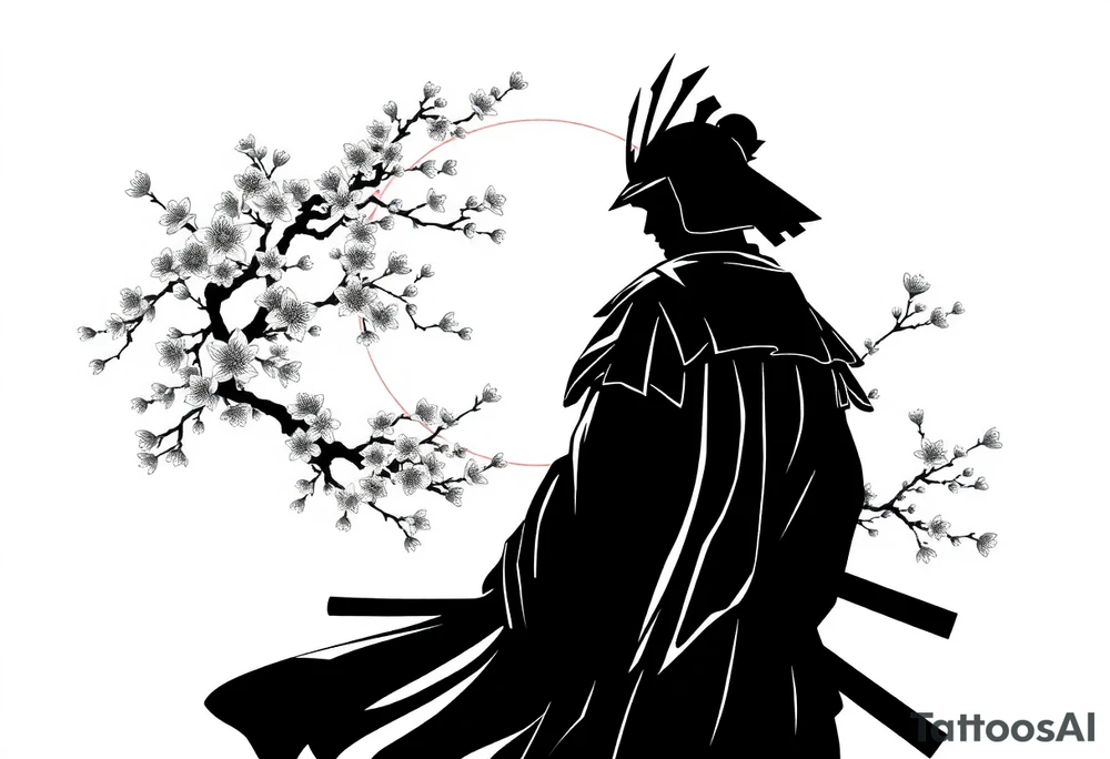 noble samurai warrior silhouette at sunset with cherry blossoms tattoo idea noble samurai warrior silhouette at sunset with cherry blossoms tattoo idea