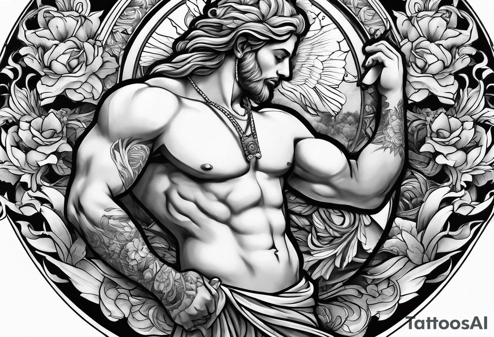Creation of Adam tattoo idea