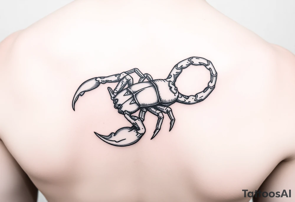 Spirit animal scorpion on right forarm tattoo idea