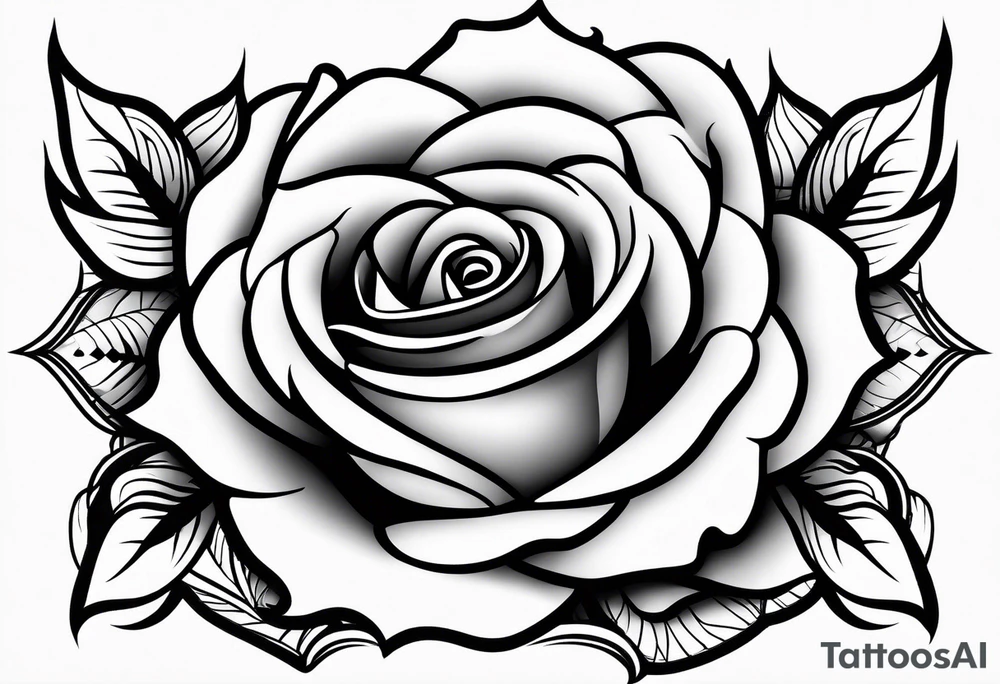 Fire rose symbol tattoo idea