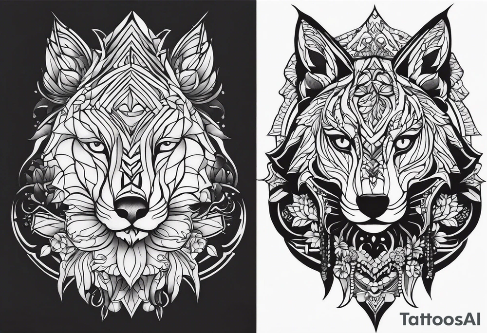 маска они с цветами tattoo idea