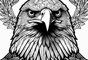 eagle face tattoo idea