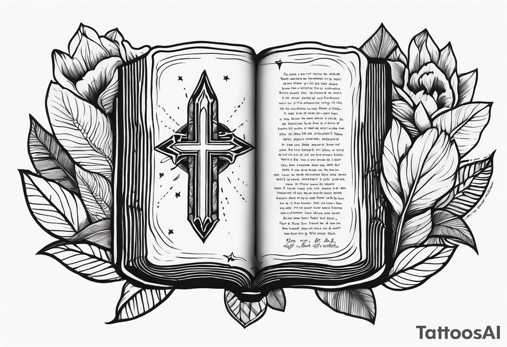 Sleeve with bible verses tattoo idea