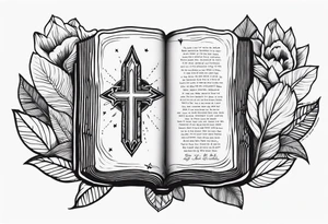 Sleeve with bible verses tattoo idea