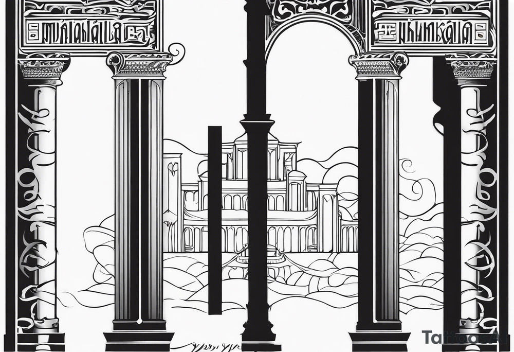 Valhalla 
 pillars tattoo idea