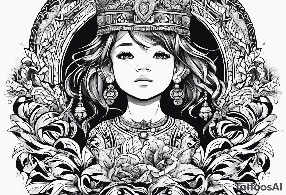 Represents strength of a child tattoo idea