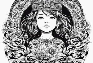 Represents strength of a child tattoo idea