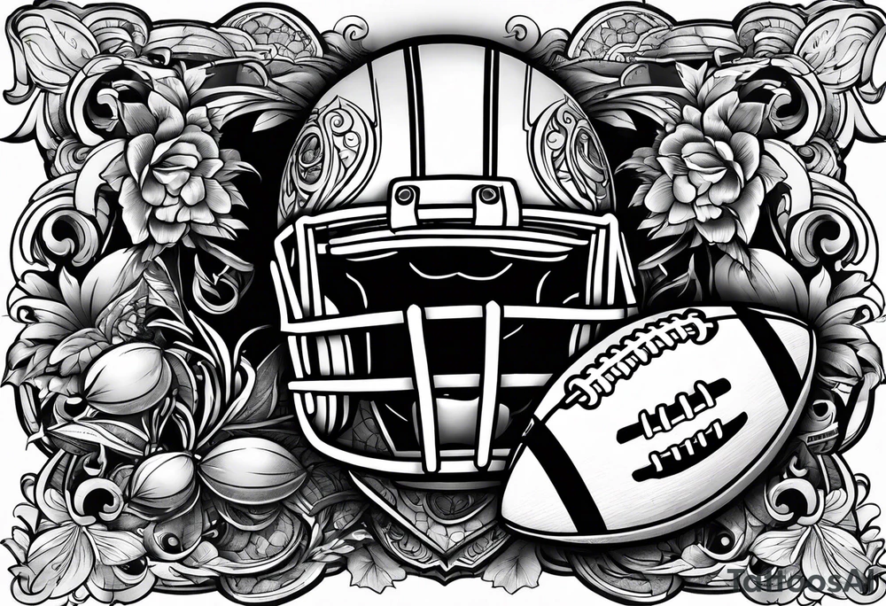 American football tattoo idea