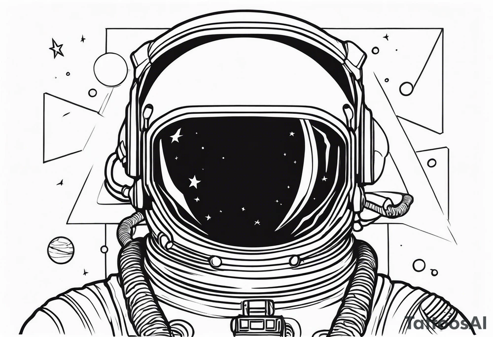 astronaut in space tattoo idea