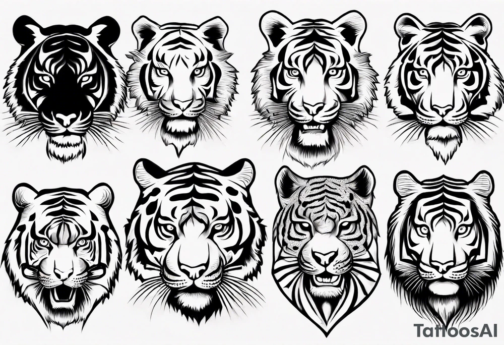 Tiger forearm sleeve tattoo idea