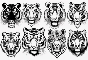 Tiger forearm sleeve tattoo idea