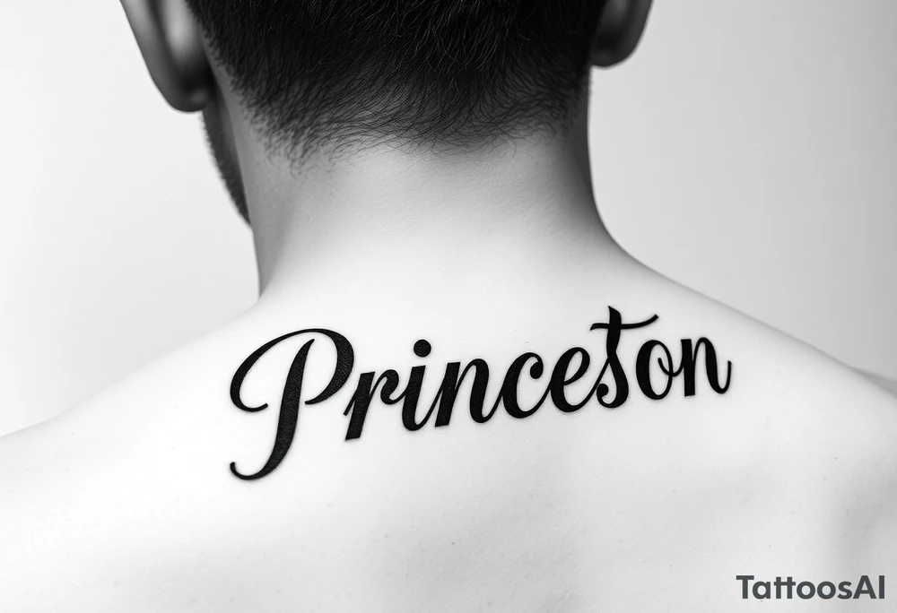 name tattoo princeton horizontal behind ear tattoo idea