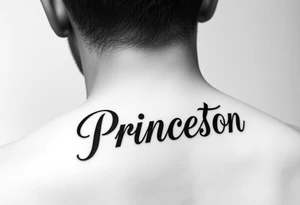 name tattoo princeton horizontal behind ear tattoo idea