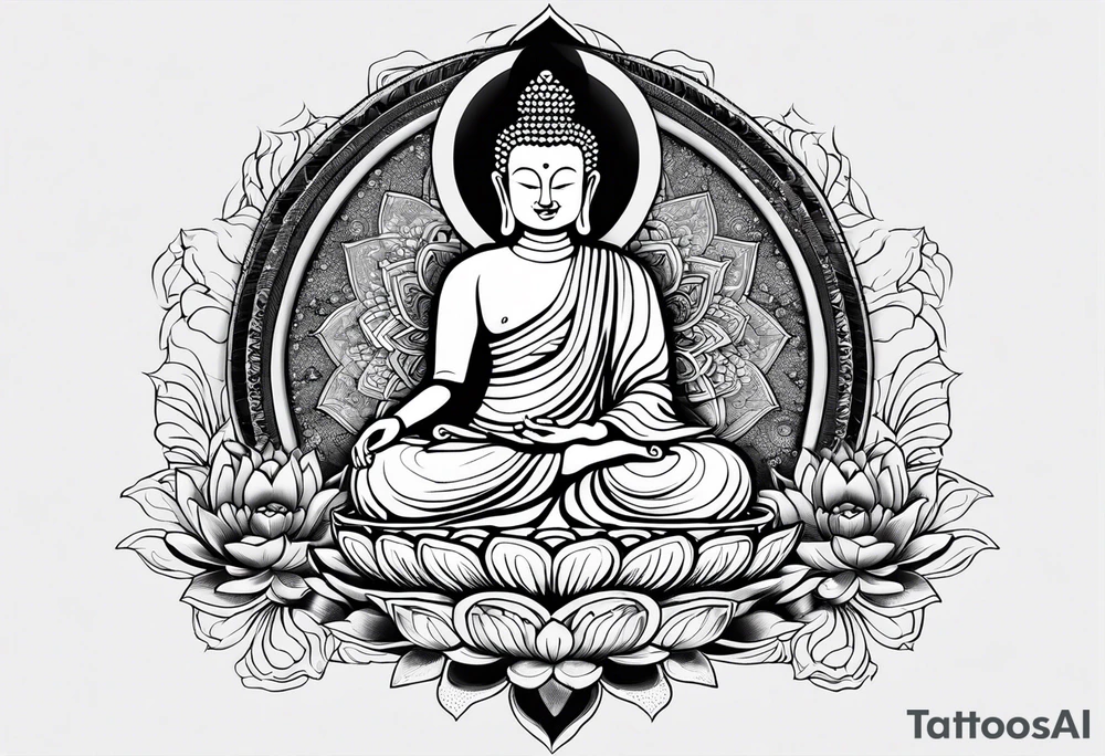 Power tatoo buddhisy tattoo idea