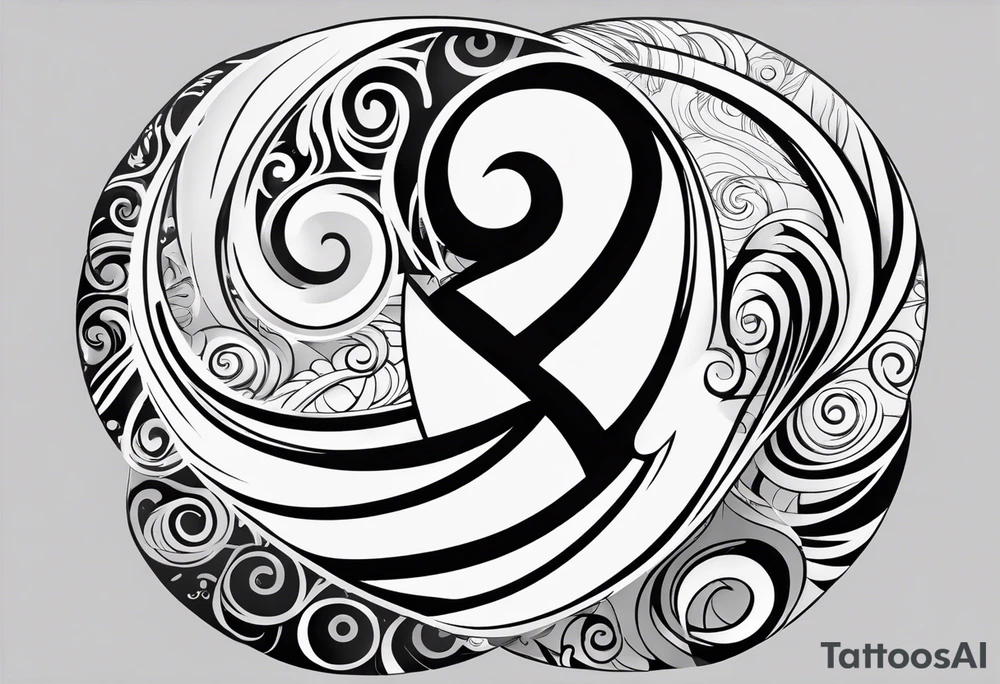 Base Design: Use a Koru (spiral) as the main element. Incorporate flowing lines reminiscent of graffiti art. 
Add a tag in a stylized graffiti font with the word LOVE tattoo idea