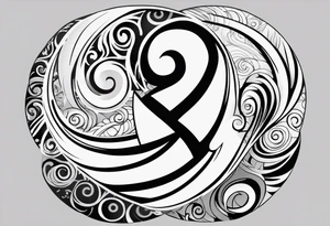 Base Design: Use a Koru (spiral) as the main element. Incorporate flowing lines reminiscent of graffiti art. 
Add a tag in a stylized graffiti font with the word LOVE tattoo idea