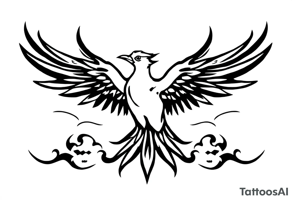 Birds flying in clouds tattoo idea