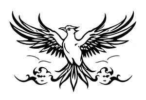 Birds flying in clouds tattoo idea