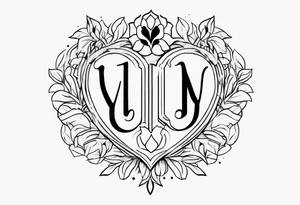 Name VEERA with lion paw marks and an alphabet Y tattoo idea