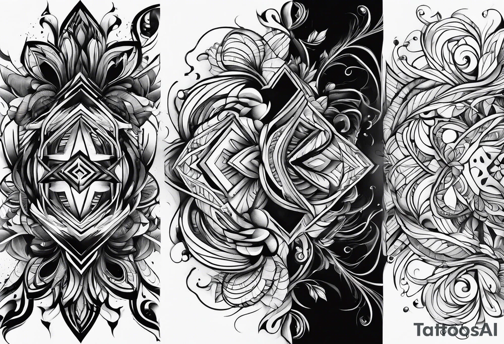 Abstract lines tattoo idea