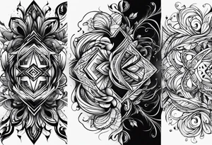 Abstract lines tattoo idea