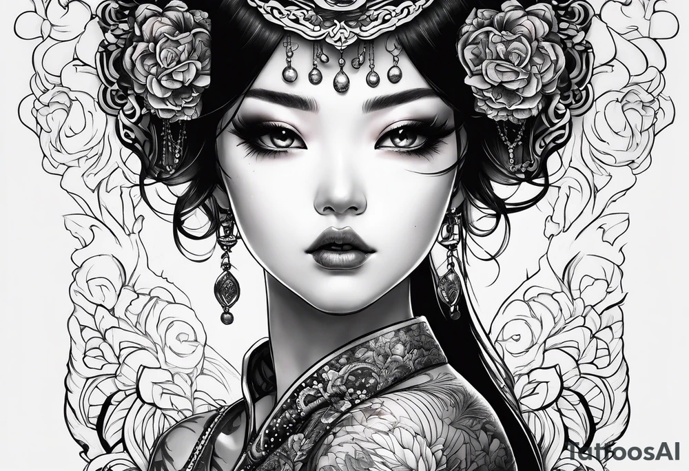 Tomie manga style tattoo tattoo idea