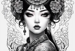 Tomie manga style tattoo tattoo idea