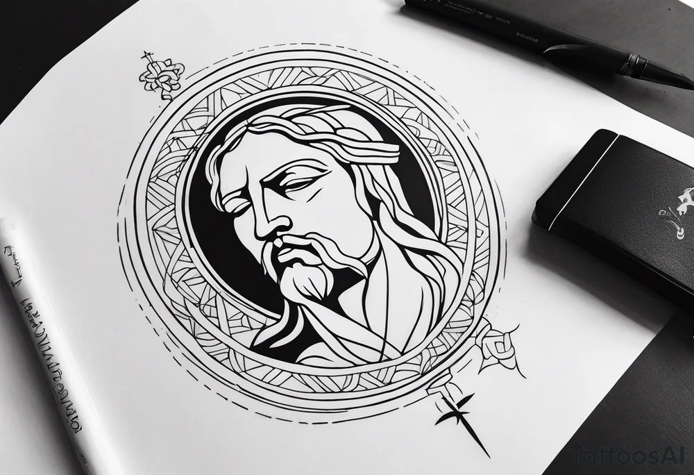 Christian god tattoo idea