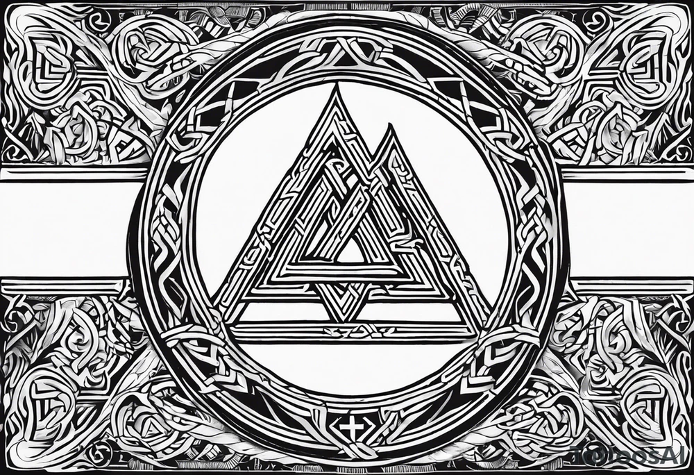 Valhalla shield sword valknut fire chains valknut tattoo idea Valhalla shield sword valknut fire chains valknut tattoo idea
