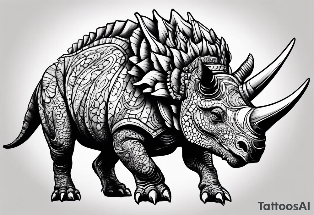 triceratops tattoo idea