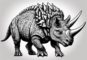 triceratops tattoo idea