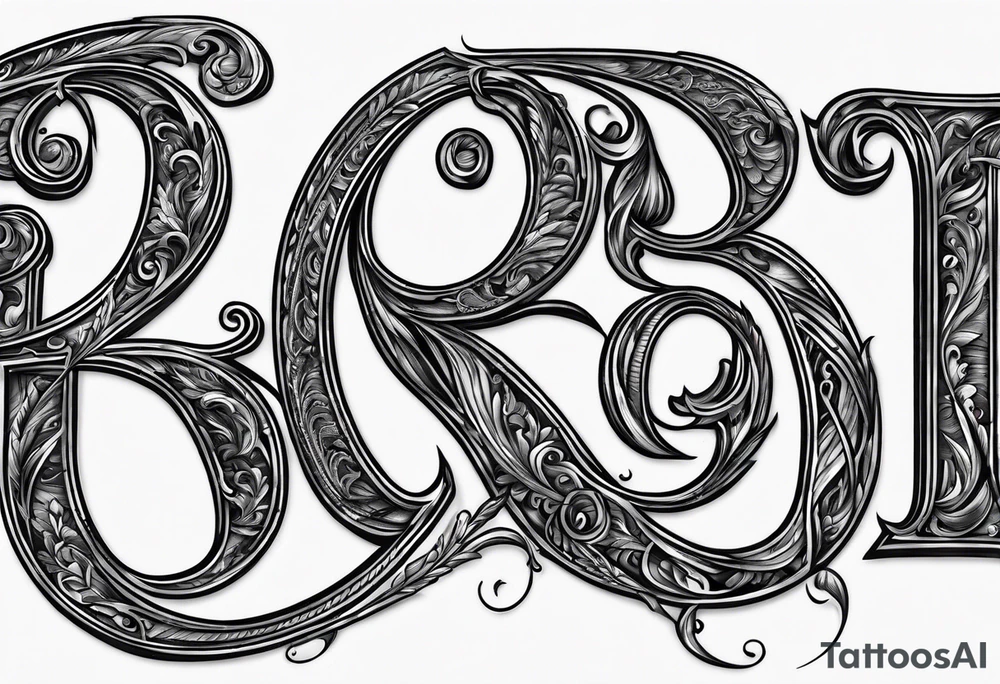 Lettering that says Ivan tattoo idea