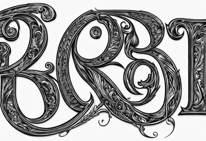 Lettering that says Ivan tattoo idea