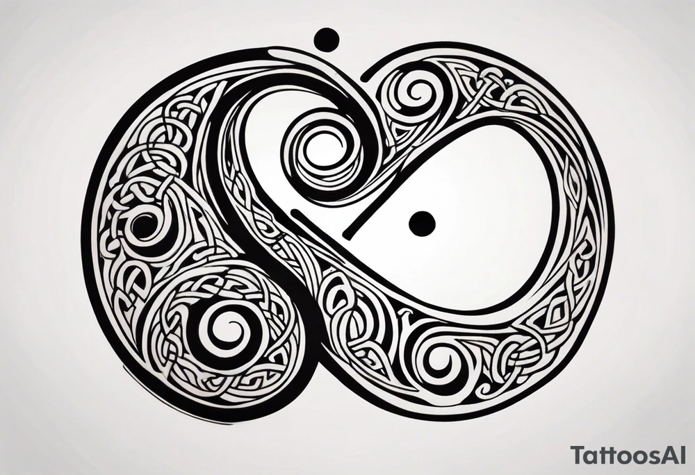 Celtic style bass clef tattoo idea