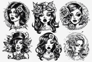 rocker chick tattoo idea