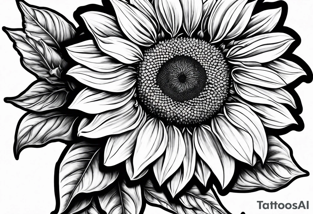 sunflower tattoo idea