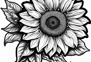 sunflower tattoo idea