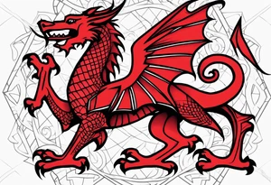 Welsh dragon tattoo idea