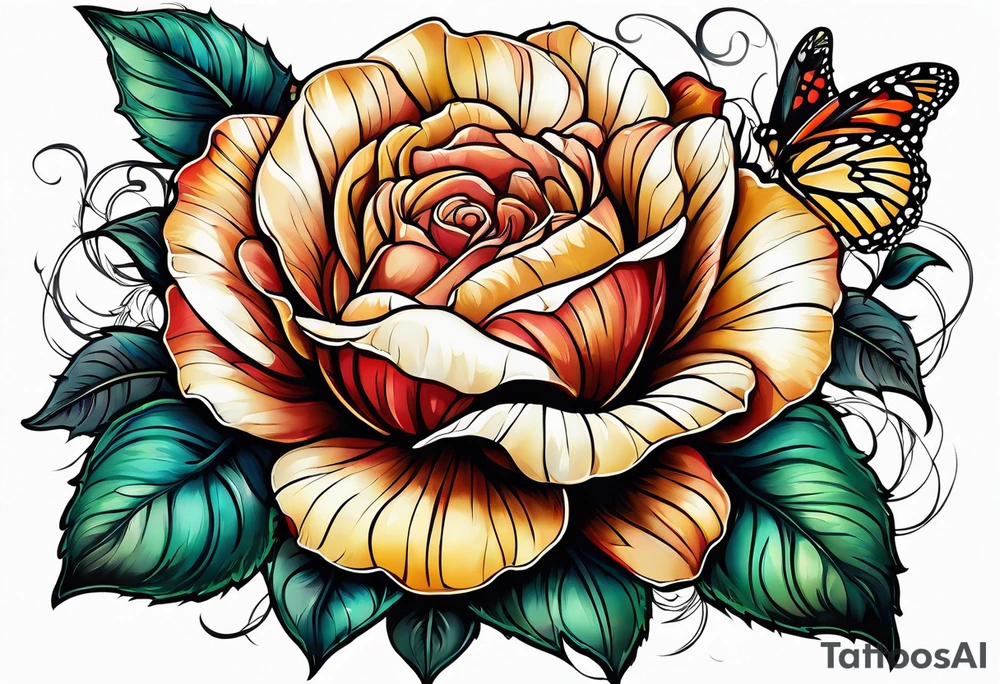 animal flower rose, sunflower, tattoo idea