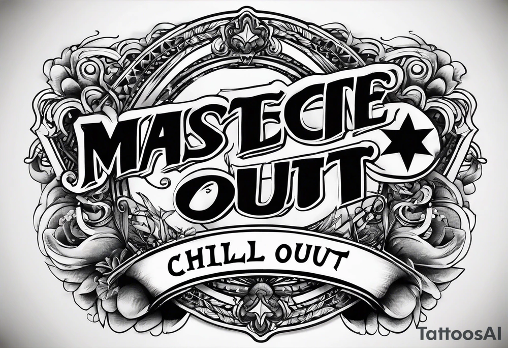 text that says "chill out" tattoo idea
