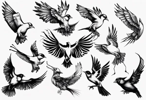 bird breaking free tattoo idea