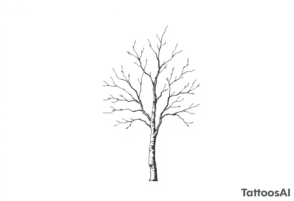 birch tree tattoo idea