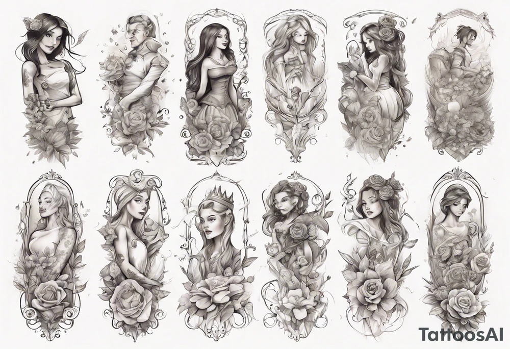Female forearm, daughter, son, fairytale tattoo idea