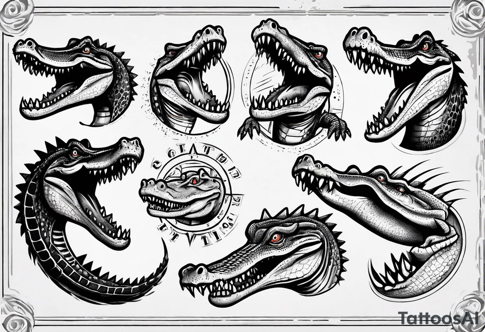 crocodile tattoo idea