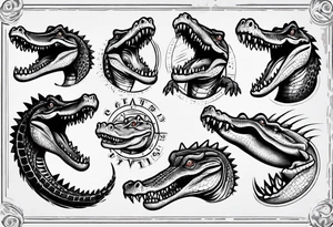 crocodile tattoo idea