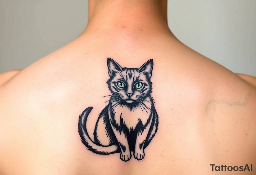 black cat tattoo idea