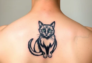 black cat tattoo idea