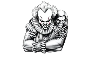 Pennywise, Edward scissor hands, and jason tattoo idea