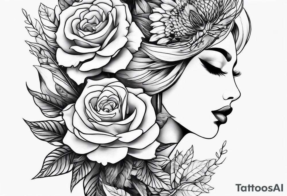 aesthetic nature sleeves tattoo idea